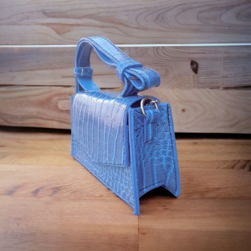 Kroko Desenli Zarf Model El ve Omuz Çantası