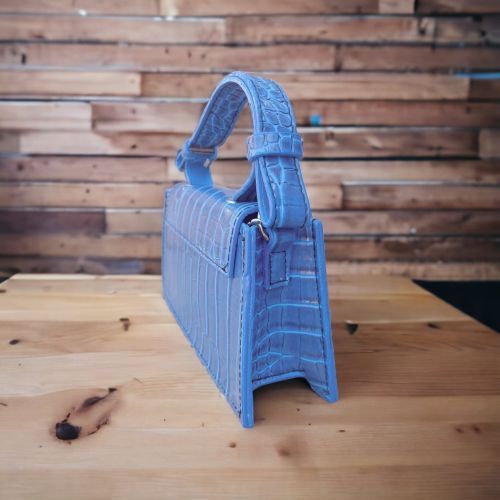 Kroko Desenli Zarf Model El ve Omuz Çantası