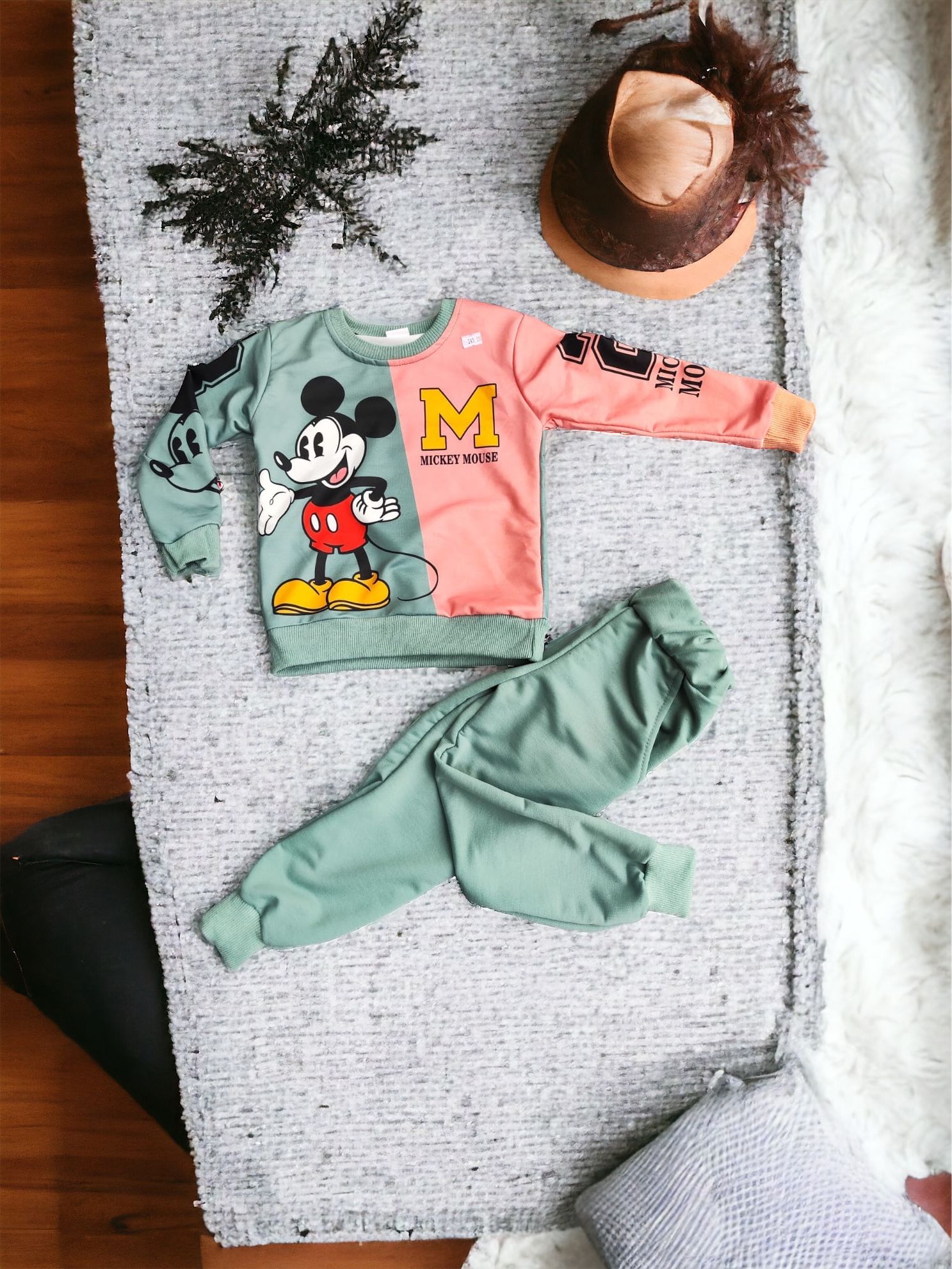 Dijital Karakter Baskili Cepli Takimlar (Mickey)